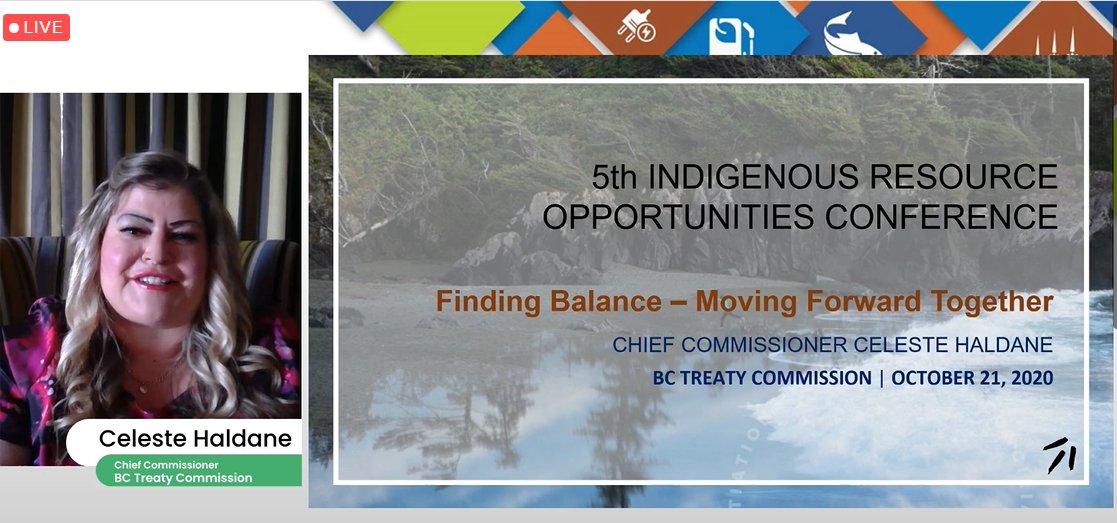 Fantastic to hear from Chief Commissioner @MrsCelesteH from the @BCTreaty at the 5th Indigenous Resource Opportunities Conference! 'We are in an era of Indigenous rights recognition' #Rights #Reconciliation #Relationships #BCIROC20