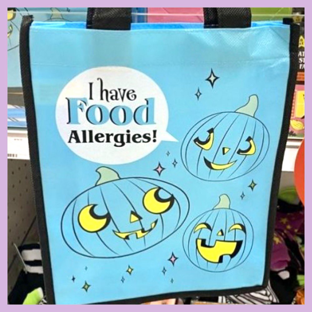 SafelyDelicious's tweet photo. Thank you @Target for being so proactive in promoting #FoodAllergy Awareness!! LOVE that you can find these adorable Trick or Treat Bags in the $1 section!!🎃
🎃
🎃
#Target #Halloween #TealPumpkin #Trick_or_treat #safelydelicious https://t.co/O6Ebly25z8