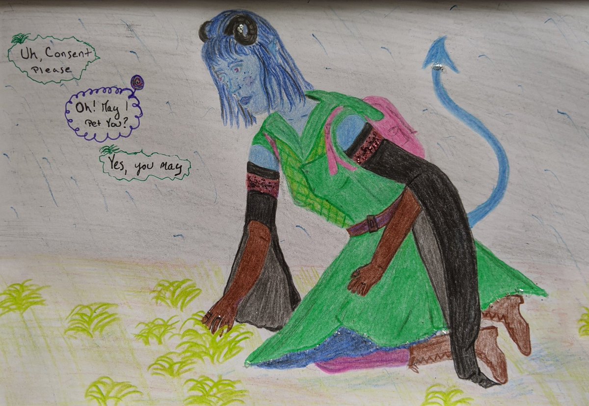 Quantum_Cupcake's tweet photo. Couldn't resist drawing this moment. #CriticalRoleSpoilers #HenryCrabgrass #jesterlavorre #criticalrolefanart https://t.co/NOXhpmxSPZ