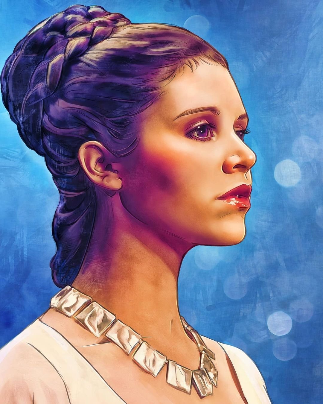 Leia. 
Happy Birthday to our Princess Carrie Fisher.
Art by Daia 