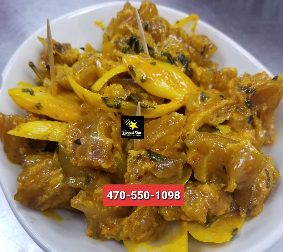 Nkwobi
<a href="/HonestStarRest/">HonestStarRestaurant</a>
Honest Star Restaurant Bar &amp;Grill 
1848 Old Norcross Rd.
Lawrenceville, Ga. 30044
470-550-1098
470-550-1099
honeststarrestaurantbar.com

@honeststarrestaurantbar
#Africanfood, #Ghanaianfood, #Nigerianfood, #finedining, #delicious, #Africansoups, #Atlanta.