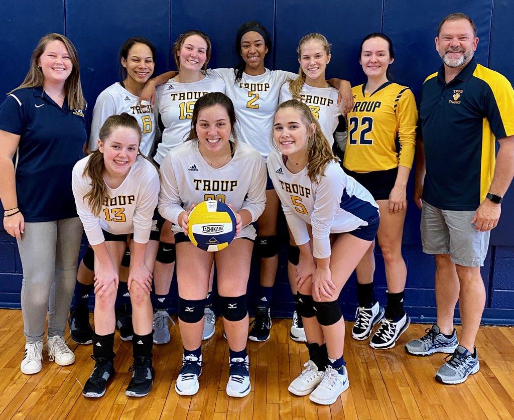 kevineckleberry's tweet photo. Congratulations to the Troup volleyball team, which beat Thomas County Central in the opening round of the Class AAAA state playoffs. Troup will play in the round of 16 on Saturday. Best of luck to the Lady Tigers as they look to reach the state quarterfinals for the first time. https://t.co/EbB6XDXgfJ