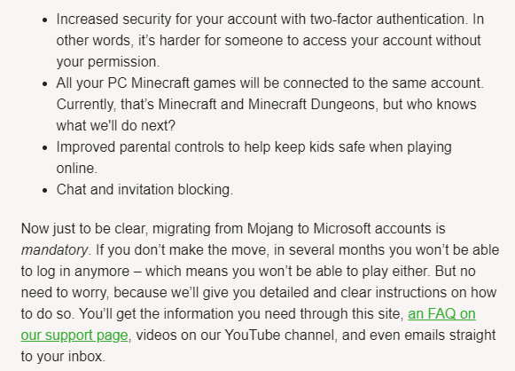 PeaEyeEnnKay's tweet image. Guess I'll be giving No Man's Sky a try then @Mojang. Been #minecrafting since the early alpha. 

I already have too many microsoft accounts, that are a pain to login to, due to work. I really don't need two more personal ones too to make life even harder.