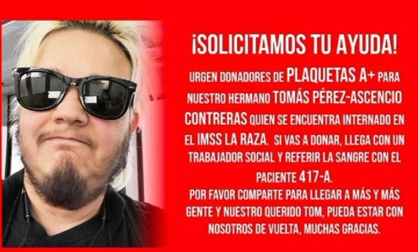 ¡Ojalá puedan donar para ayudar a mi amigo Tomás!