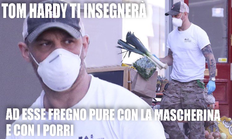 thtinsegnera's tweet photo. #tomhardy #mascherina #porri #fregno https://t.co/TXWI646etU