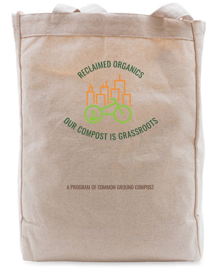 CommonCompost's tweet photo. THANK YOU to everyone who’s supported our fundraiser so far! We rely on community support to survive and keep up the work! For $24 you can have one these awesome bags, perfect for #BYOBagNY needs or transporting food scraps, if you go here: https://t.co/YTm1Vp6Jv0 https://t.co/PVQ2O0Aurp