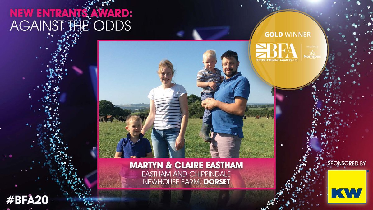 2020 New Entrants Award: Against the Odds goes to…. Martyn &amp; Claire Eastham, Eastham &amp; Chippindale, Newhouse Farm, Dorset – congratulations! #BFA20 #Farm365 #Backbritishfarming <a href="/KWfeeds/">KW Feeds</a> <a href="/Morrisons/">Morrisons</a> <a href="/NFUSTweets/">NFU Scotland</a> <a href="/FG_Start2Farm/">Starting In Farming</a> <a href="/SRUC/">SRUC</a> <a href="/NFUtweets/">National Farmers' Union</a> @fabacl <a href="/dorsetnews/">Dorset News</a> <a href="/OpenFarmSunday/">OpenFarmSunday</a>