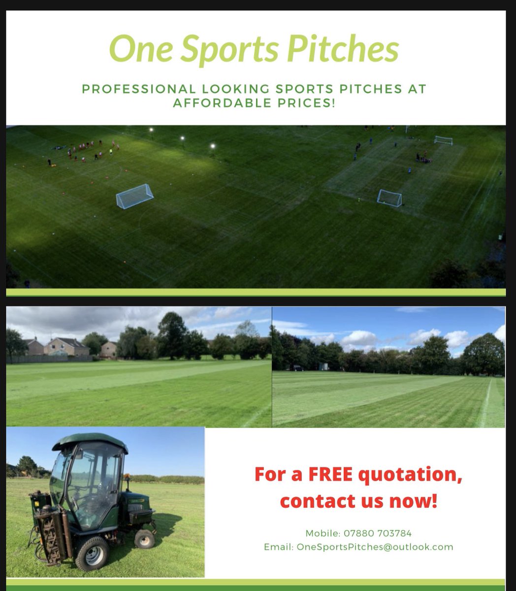 OnePitches's tweet image. We can help your football club to have perfect stripes and lines.

One off cuts or more frequent cuts we can help!

Line marking weekly or every two weeks we can help! 

Email us now for your FREE quote.

OneSportsPitches@outlook.com