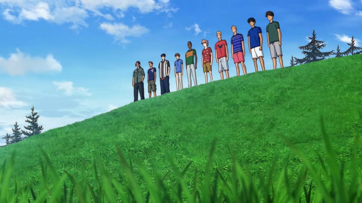 Help why are they lining up and staring into the distance as if this is the final episode