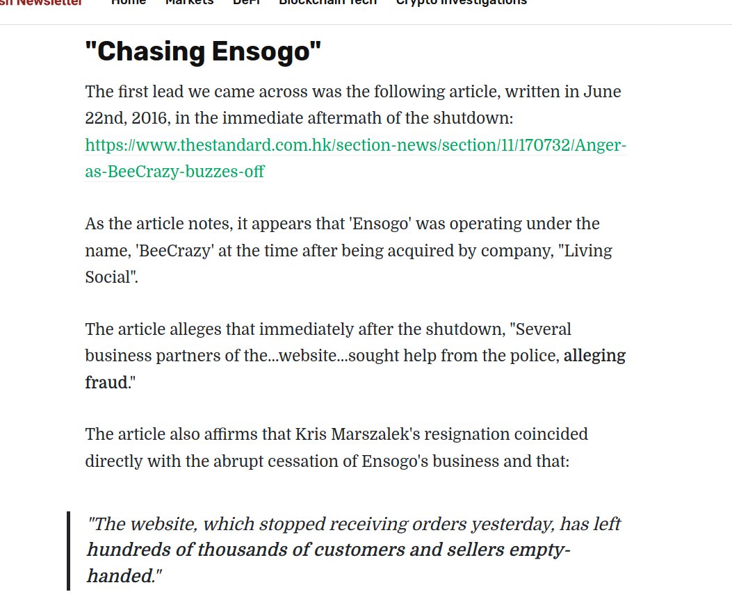 5a/ Since the significance of the remaining relationships & connections will be meaningless without this important context, I decided to curate reference information for all readers here:  https://librehash.org/taking-a-brief-lookback-at-monaco/Just ctrl+F search 'Ensogo' and read along. Plenty of sources.