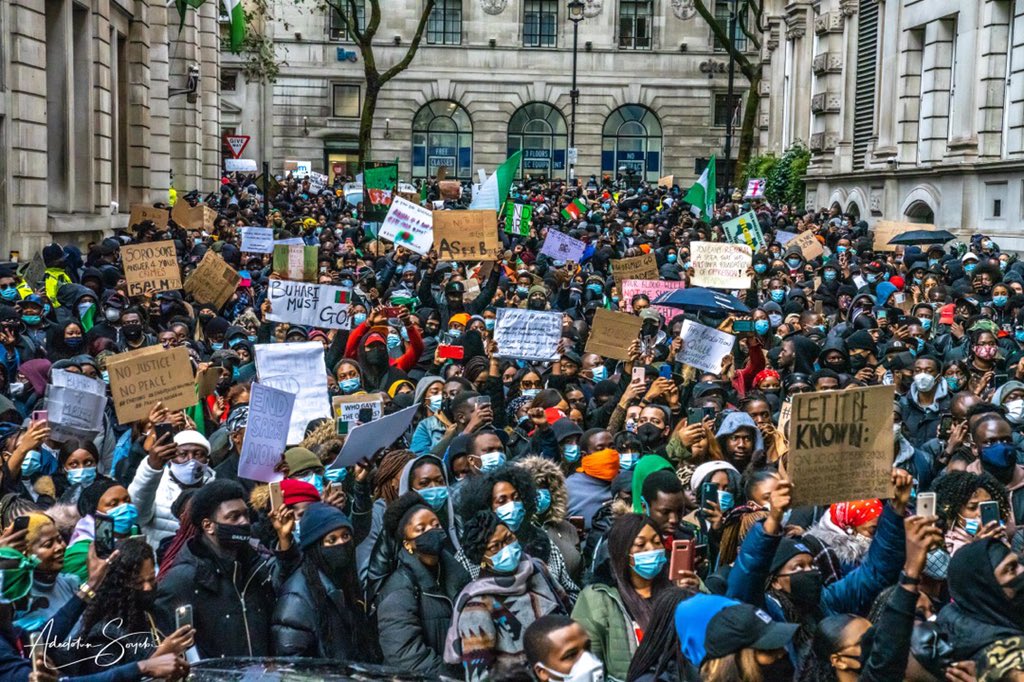 KashLiya's tweet photo. We took over London today🇬🇧🇳🇬✊🏾 
Different protest groups came together and pulled up at all corners from the High Commission |Downing Street| Parliament Square |Trafalgar Square.

JUSTICE MUST BE SERVED !!

#EndSARS #EndPoliceBrutalityinNigeraNOW #LekkiMassacre https://t.co/25bQnFH8Du