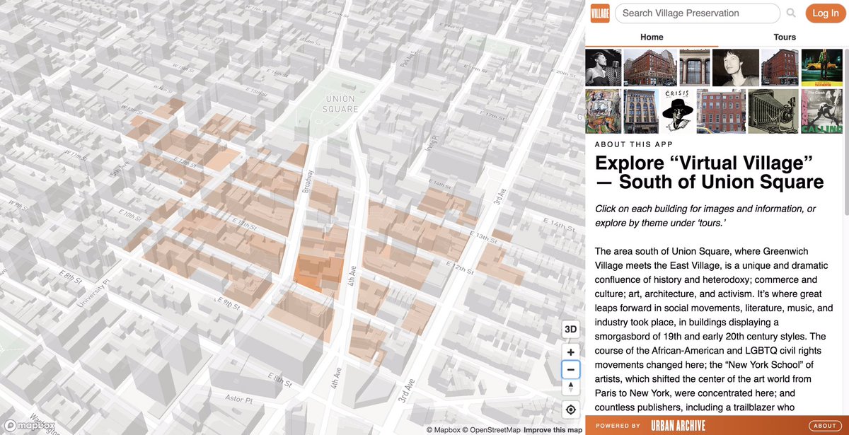 GVSHP's tweet photo. We're excited to announce the launch of “Virtual Village," a new online interactive tool that allows you to journey back in time to explore &amp; interact with the rich history #SouthofUnionSquare. Start your journey now: https://t.co/gHFlshxsrs 

#VillagePreservation #preserveNYC https://t.co/ByvNEruGJ6