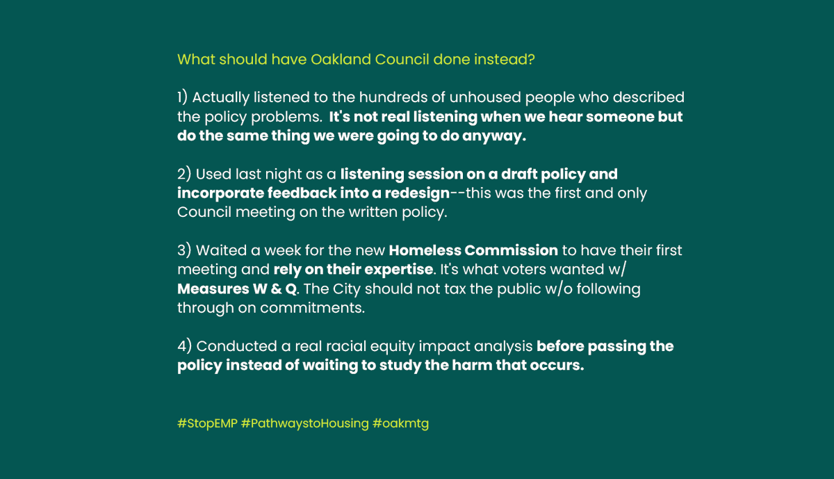 justcities4all's tweet photo. Reflections from yesterday's Oakland council meeting from our Executive Director and former Deputy City Administrator to the City of Oakland @mwllin. #StopEMP #oakmtg https://t.co/f038n0XTDb