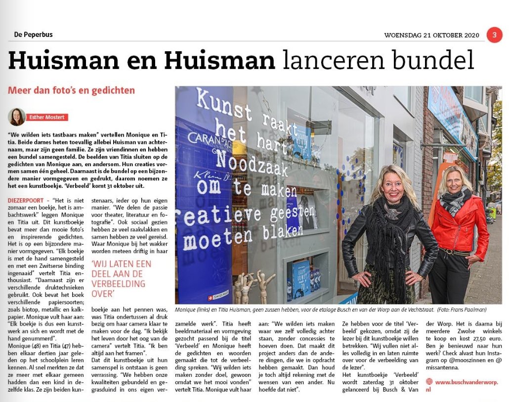 MoHuisman's tweet photo. Vandaag @depeperbus Bundel met gedichten en foto’s. Huisman &amp; Huisman. Pre-order via DM en vanaf 31 okt @BuschvanderWorp in de winkel en online 📙📝 https://t.co/3z7KQ4S4DB