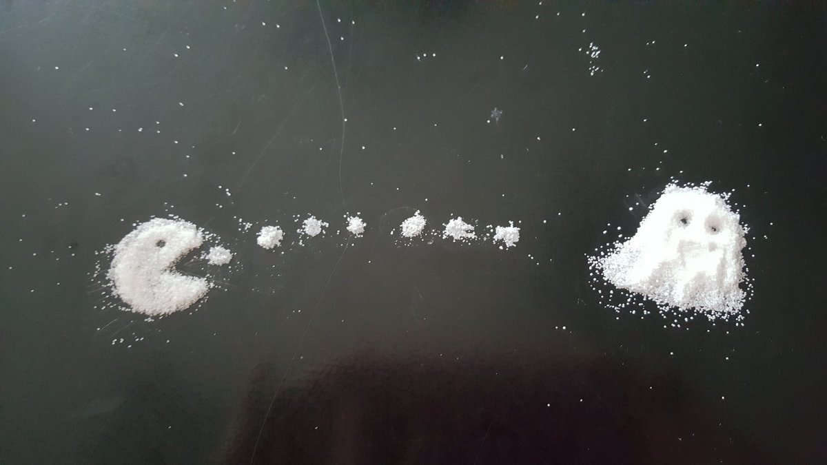 tsflick's tweet photo. @CVSciTech AP Bio testing variables that can impact enzyme function. Does salt affect catalase activity? Appropriate since I use Pac Man as an enzyme in diagrams. https://t.co/lloTc7vfSL