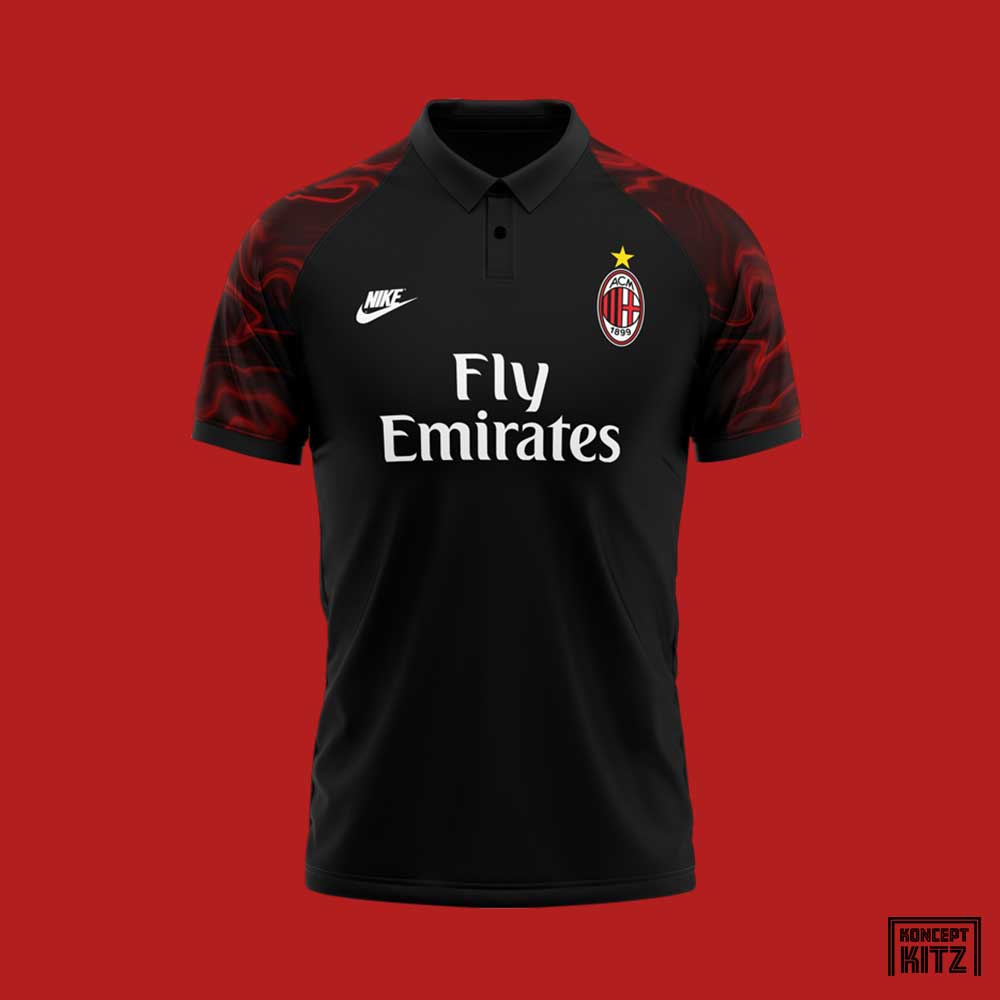 KonceptKitz on Twitter: "As promised, here are our new @Nike @ACMilan concept shirt designs. Gone for something classic/retro on the home, bit experimental with the home and away. If you