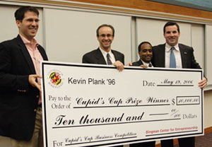 In 2006, Kevin Plank, the founder of UnderArmour hosted a business plan competition, and ended up writing us a check for $10k. This helped fund our print run for Target.