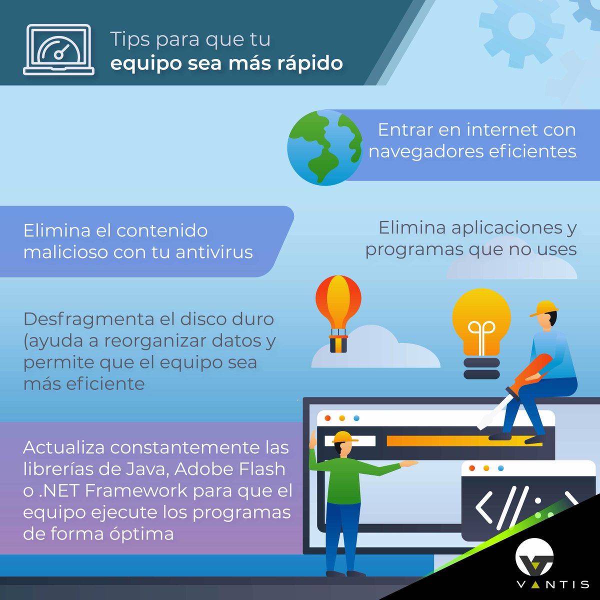 Vantis_mx's tweet photo. Optimizar un ordenador a las demandas actuales es un paso importante para no estancarse. 😃
Sigue estos tips para organizar tu equipo 😉
🟨
#Vantis #tips #tecnología #optimizar https://t.co/MtWYDIiqFK