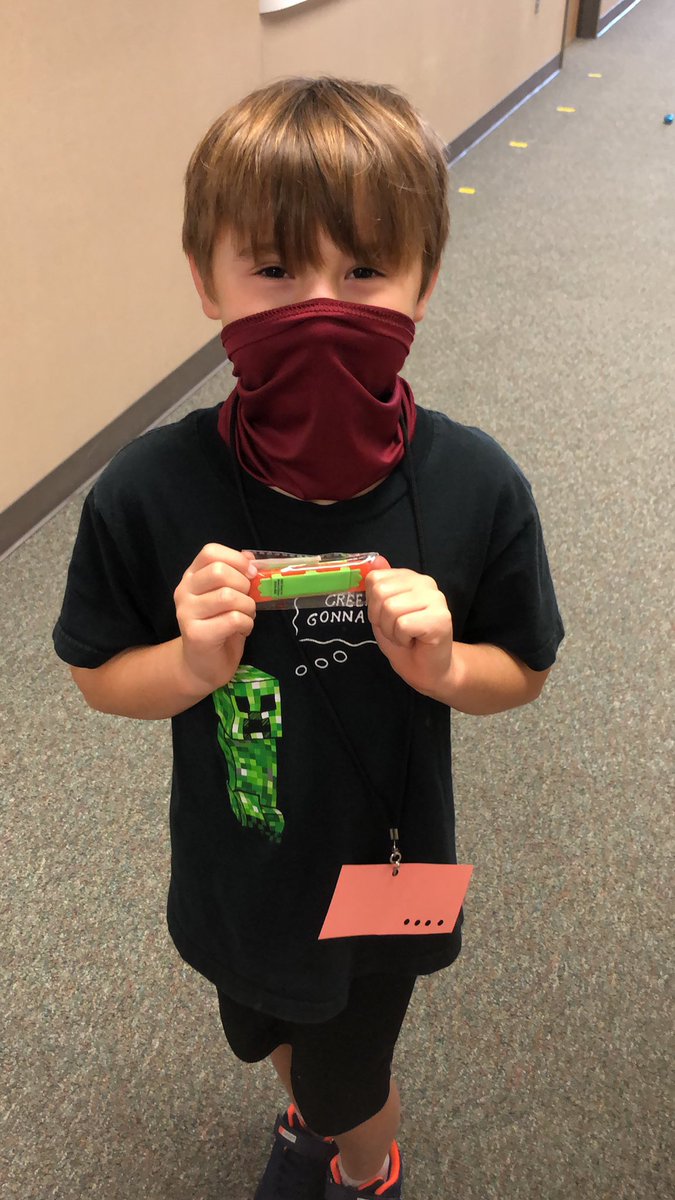 Check out this awesome second grader who turned in 2 Falcon cards for a kazoo! He said he’s excited to play/ annoy his sister with it! 🎶🤣