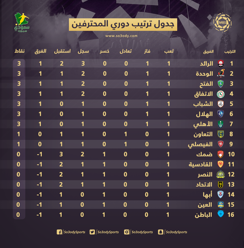 ترتيب دوري المحترفين محمد بن سلمان بن عبدالعزيز