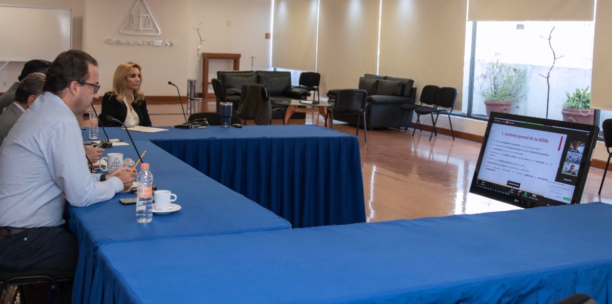 CAAAREM's tweet image. Encabezada por el presidente @AAArturoReyes acompañado por los miembros del CEN @ignaquiz, @LuisErnesto3781 e Irma Pastrana, con casi 2,000 espectadores se realizó la sesión #DigitalMeeting con el tema “NOMs: Lo que debes de saber”.