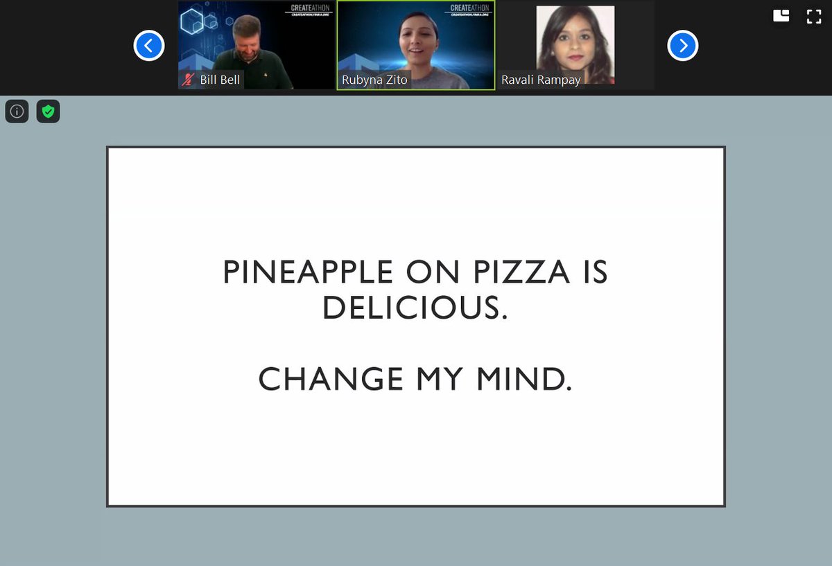 FINRA_Tech's tweet photo. Jamie Udinson hosts another coffee break session today for our #Createathon2020 participants and there were some heated arguments on a couple controversial topics 🤔 #ChangeMyMind #RemoteandReady https://t.co/qp54qgDIKh