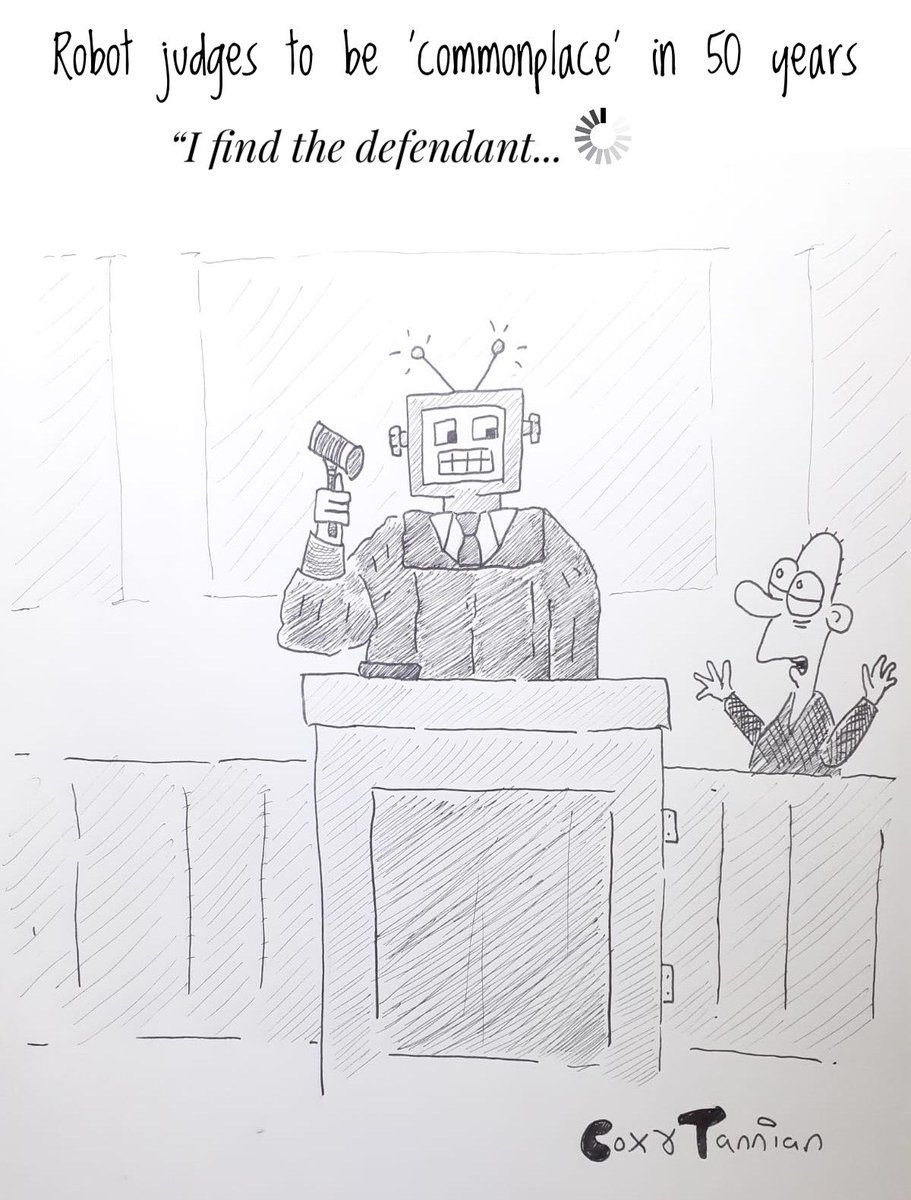 CoxandTannian's tweet image. #Robot #robots #robotjudges #cartoon #satire