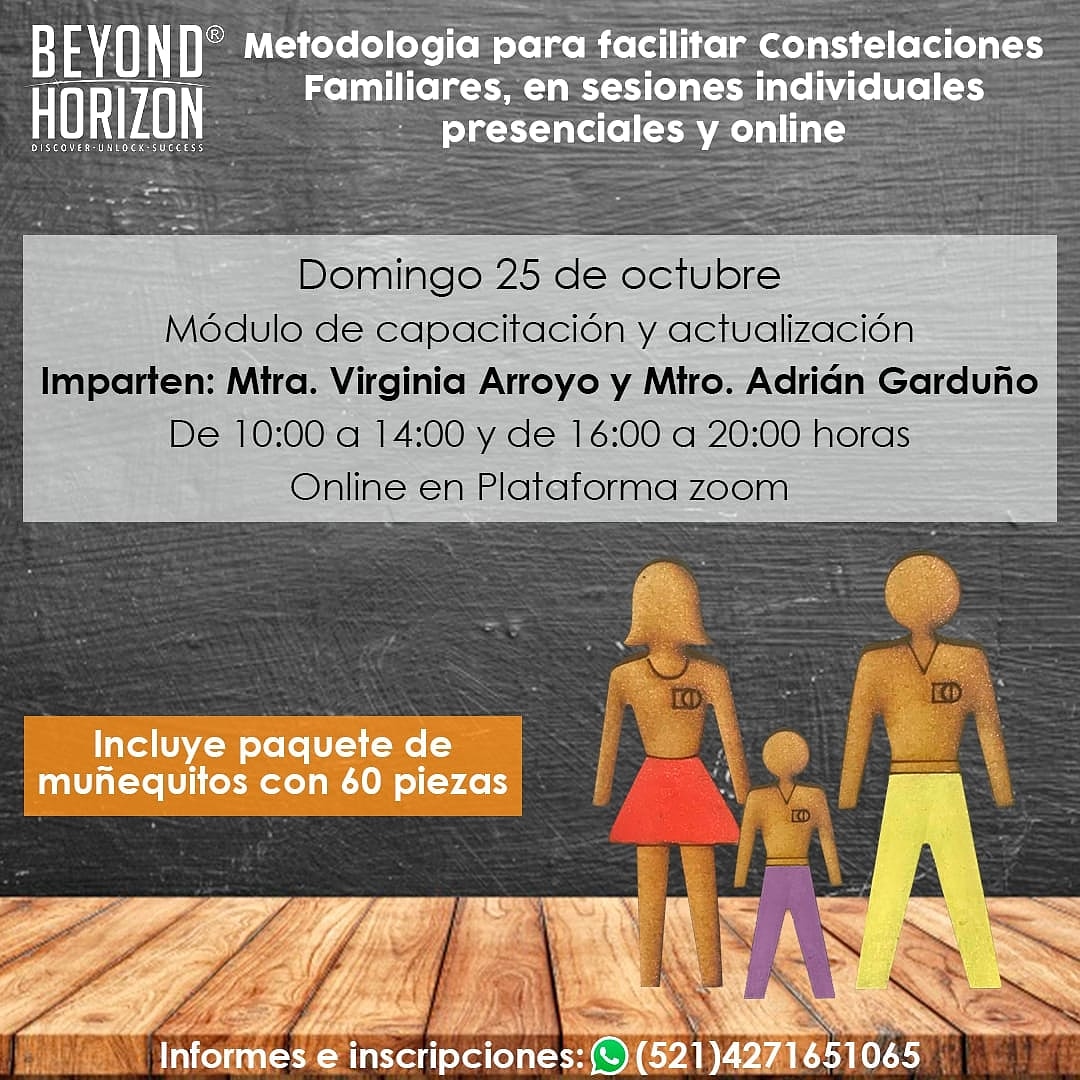 BeyondhorizonMx's tweet photo. Si te estás formando o eres facilitador en Constelaciones Familiares, no puedes perderte este módulo de capacitación; Aprende una forma de trabajar online con la metodología Beyond Horizon. 
No te quedes fuera, te esperamos!! https://t.co/VIqYNMf7Oc