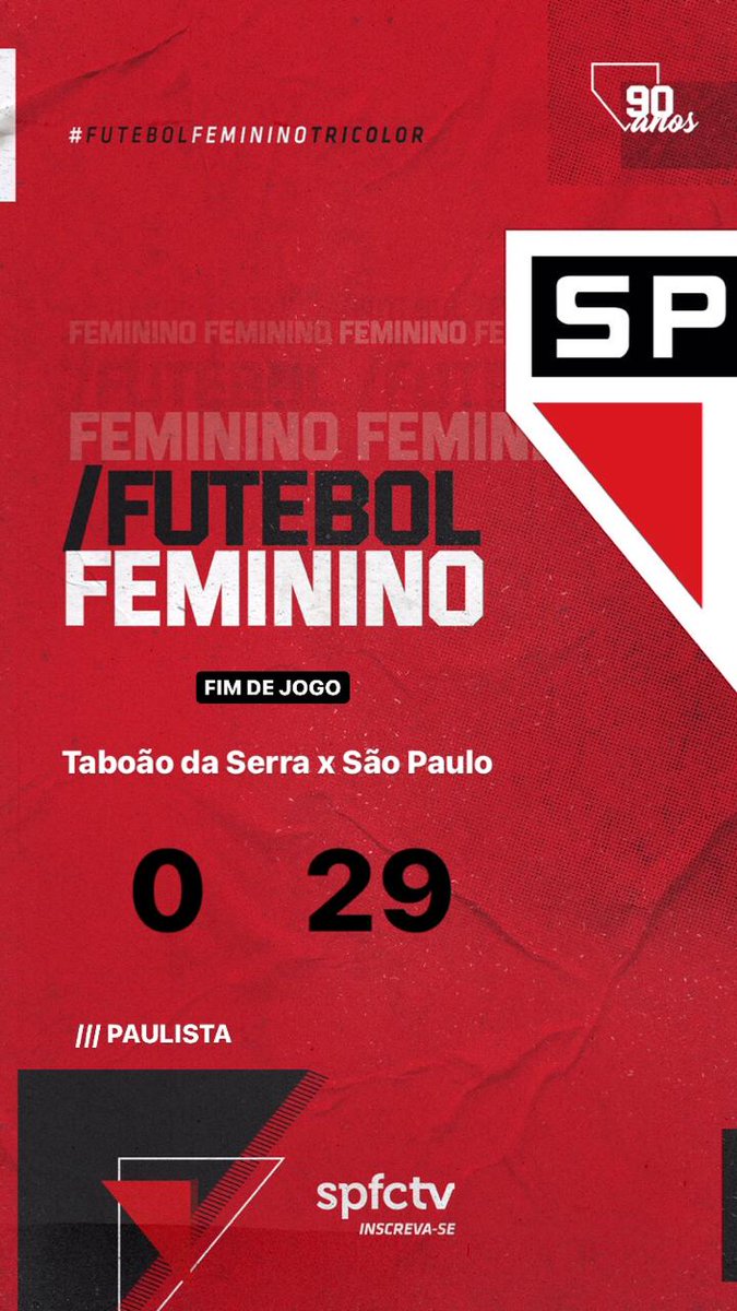 São Paulo goleia por 29 a 0 no Paulista Feminino