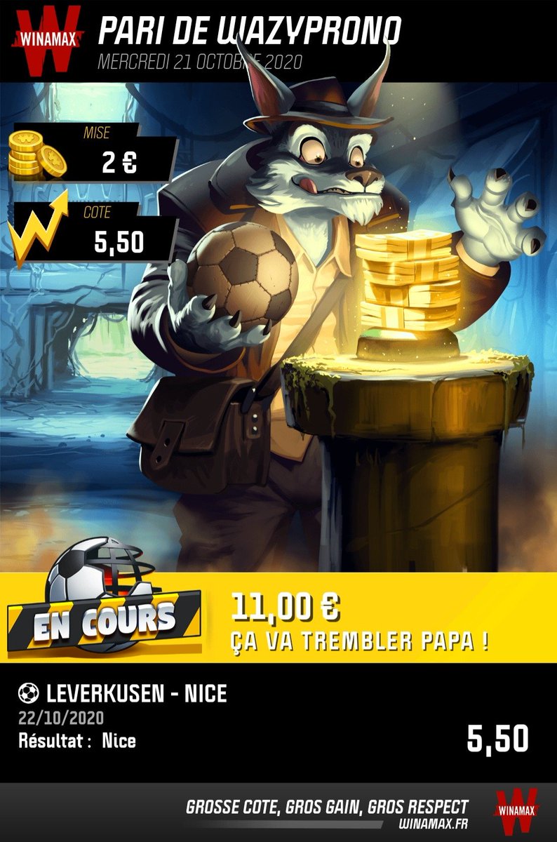 WazyPronos's tweet photo. π Prono #Warathon π§ββοΈ π§
#EuropaLeague
Je prend dès maintenant la victoire de #Nice je pense que la cote ne restera pas si haute.
π #OGCNice gagne π° 5.50
π΅ Mise 2β¬
#TeamParieur #teamclosing #Wojo #gofightwin https://t.co/IqdXobhKuT