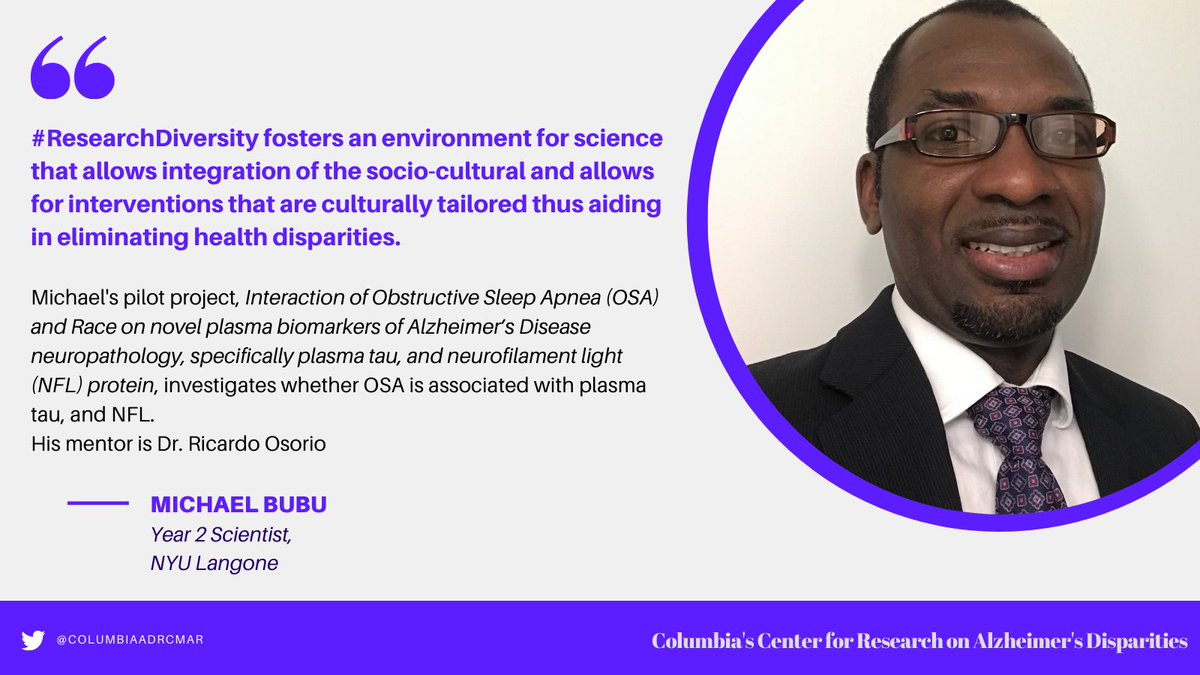 Michael's excellent take on why #ResearchDiversity matters to him! <a href="/Alzheimers_NIH/">N/A</a>