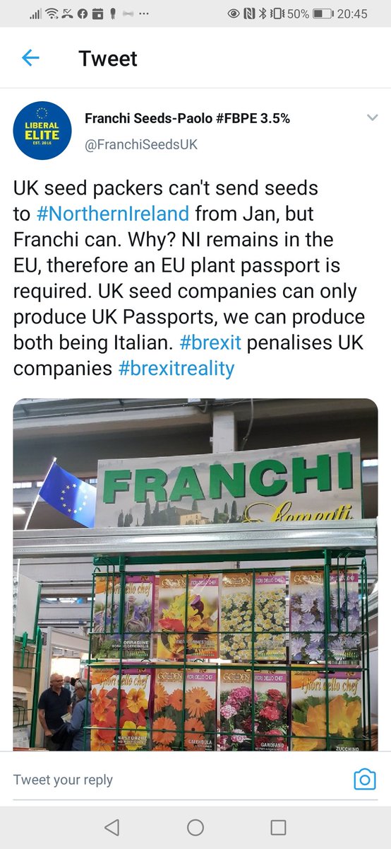 Thread. Has anyone else come across "not available in Northern Ireland" notices due to the  @BorisJohnson Withdrawal Agreement & Irish Sea border? Garden Centres & seed suppliers in GB will no longer supply to Northern Ireland after Christmas.