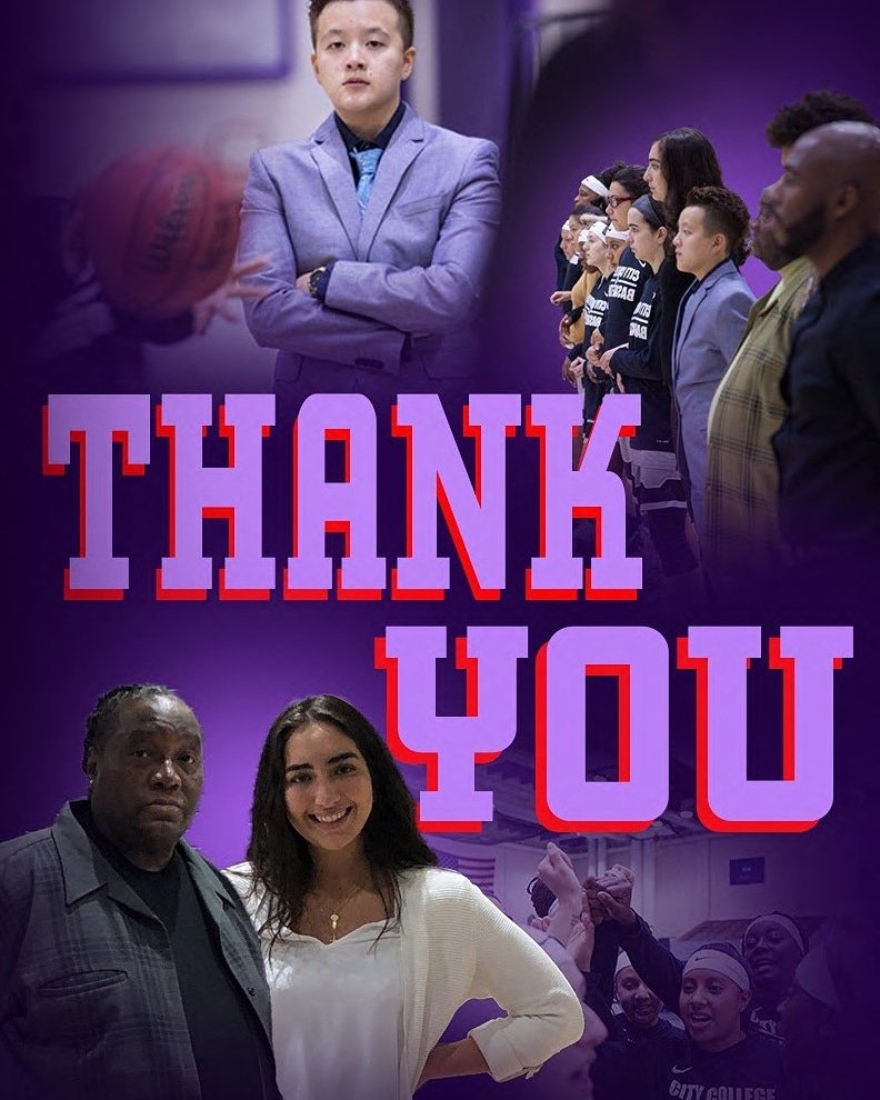 Thank you to all my student-athletes, coaching staff, athletic department and City College of New York for a great opportunity this past season!!! #thankyou #ccnywbb