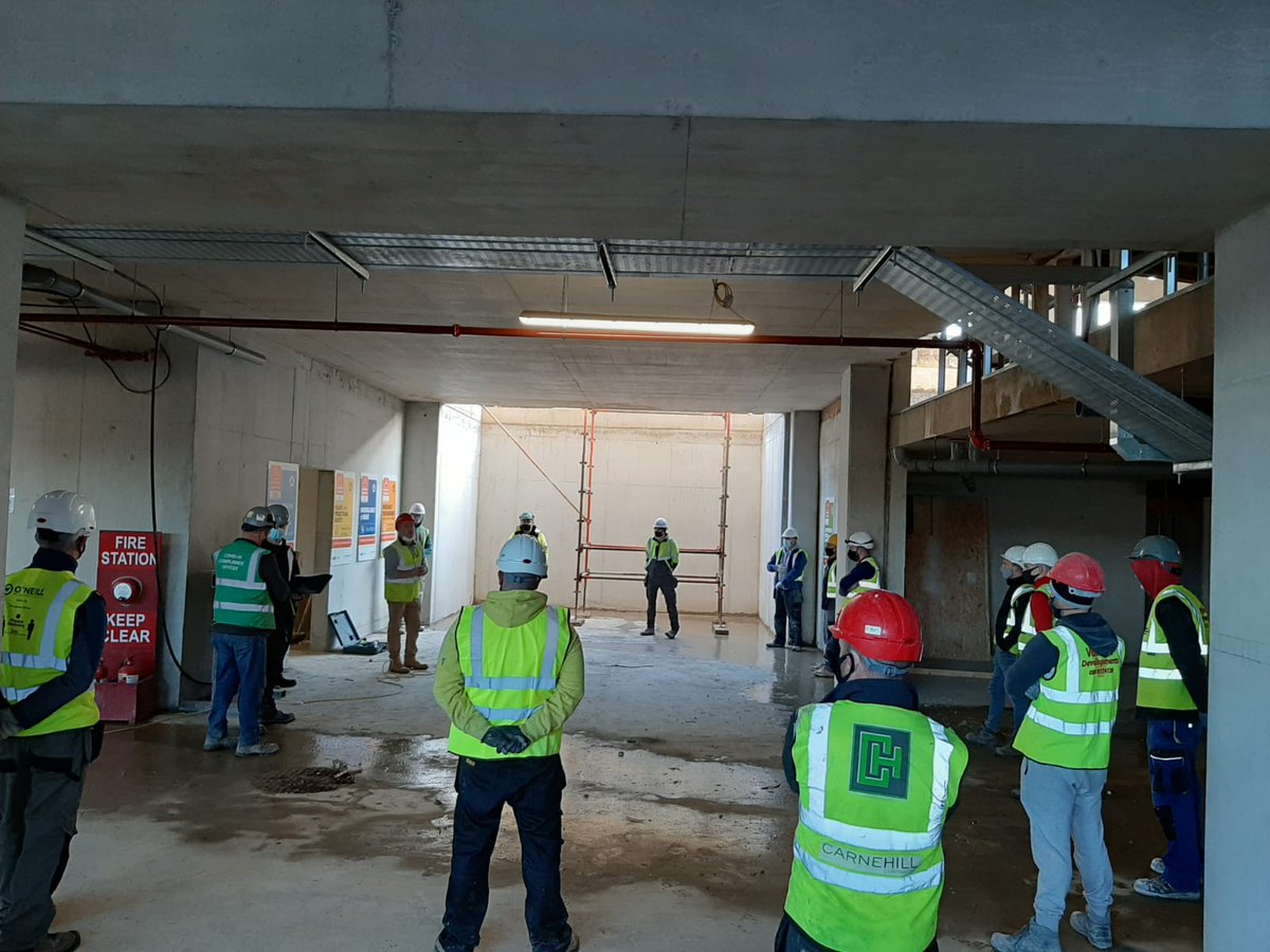 GKeaneSafe19's tweet photo. Thank you to Jim and Ray from @MasonryFixings for delivering excellent awareness events on our Beechpark cabinteely and Woodward Square projects earlier today. Technology such as this shows how industry is working to protect our workers. #CIFSafety20 #SafetyFirst https://t.co/ADyBQzRTnK