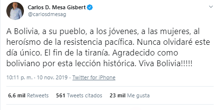 Camacho y Mesa han pasado de participar en HT que tenían cientos de miles de tuits en horas a recibir 200 tuits e apoyo en una semana. De tener miles de RTs a apenas unas decenas. Durante la semana del golpe sus cuentas crecieron más de 100.000 seguidores.