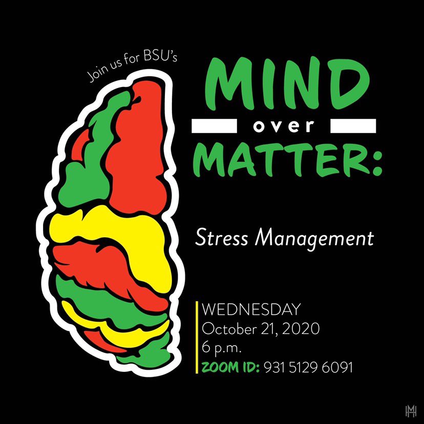 We all get stressed, especially around this time with finals not too far away, so join us TONIGHT to discuss ways to manage it ‼️‼️ Hope to see you there!!