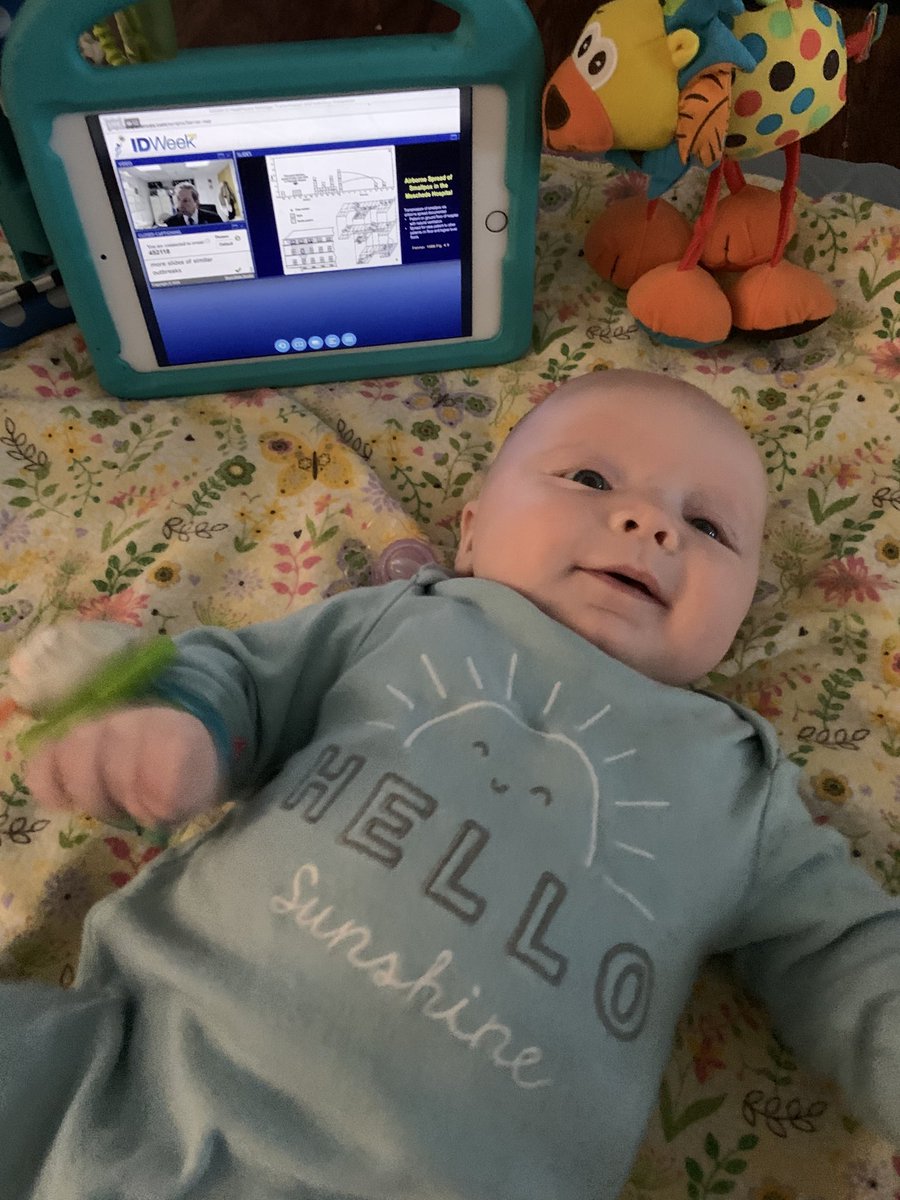 mkuklaRN's tweet photo. This is what tuning into virtual #IDWeek2020 looks like on maternity leave. Borrowed my older kid’s iPad. 🤣😂 #futureIP #NurseJulia ⁦@uihealthcare⁩ ⁦@uiowaIPC⁩ https://t.co/1WHS3h7Yh7