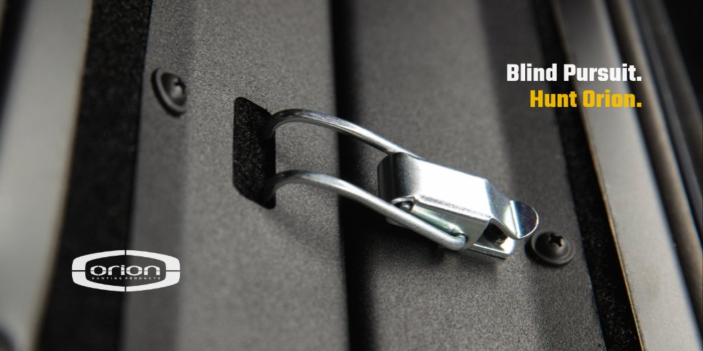 OrionHuntingPro's tweet photo. Orion's Patented Quick-Latch System - More than 1,000 lbs of latching pressure hold our hunting blinds together. Learn more about Orion Hunting Products modular, insulated deer hunting blinds. https://t.co/YABorx4wYm https://t.co/3JgEkkAt0P