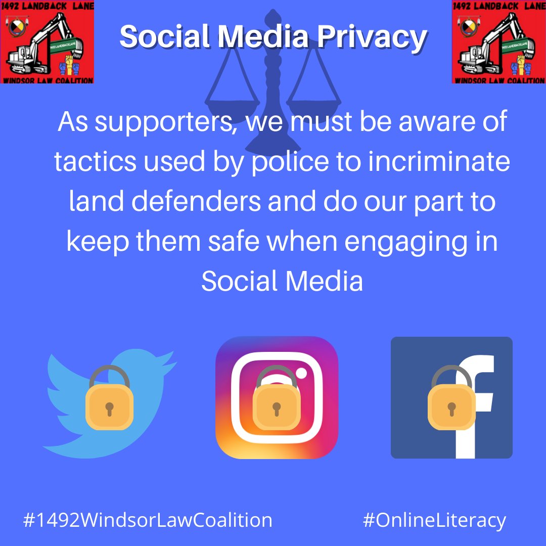 The tips in this thread will help you secure your social media accounts and interact safely with official 1492 Land Back Lane accounts.