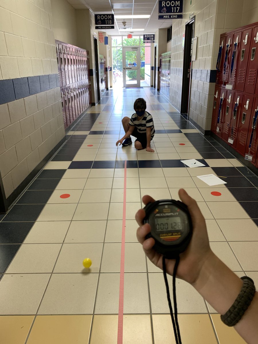 mrs_king6's tweet photo. Finding the speed of our peers &amp; rolling objects 🙌🏻 https://t.co/IgZco8mBpP