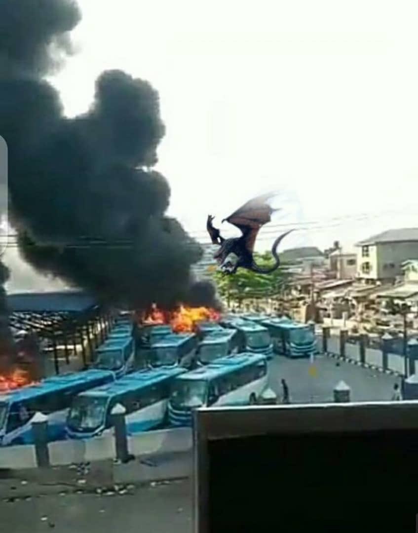 ndee_roberts's tweet photo. It was a peaceful protest, na dragon burn places. #EndSarsNow #NoSwat #PeacefulProtest #WeAreTheLeadersOfTomorrow https://t.co/jMsDBJwPuW