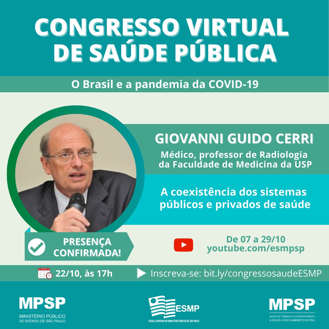 esmpsp's tweet photo. Confira os outros dias de evento: https://t.co/QWRQzZZQQ5 

#FiqueEmCasa #CongressoSaúdeMPSP #CongressoVirtual #SaúdePública #Covid19 #Coronavírus #Pandemia https://t.co/X5LOeo10xu