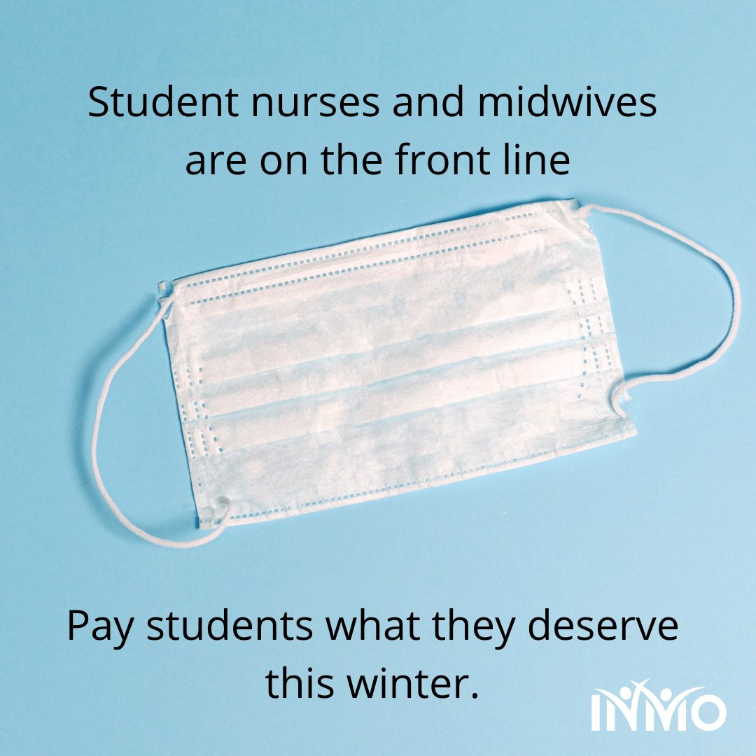 INMO_IRL's tweet photo. What nursing and midwifery students have:

📄 Bills to pay
🏥 Work
🦠 Risk of COVID infection

What they don't have:
💶 Pay or proper allowances

Time for change! https://t.co/LQSBRnie7L