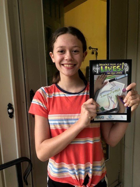 Mr. Craig from our Imagination Station delivered the “Drawing From Our Lives” graphic novels to its contributing authors! This fun &amp; engaging book contains 36 UNIQUE STORIES pulled from real life stories from over 50 Club Members! Wow!! #YouthArtists #GreatFutures
