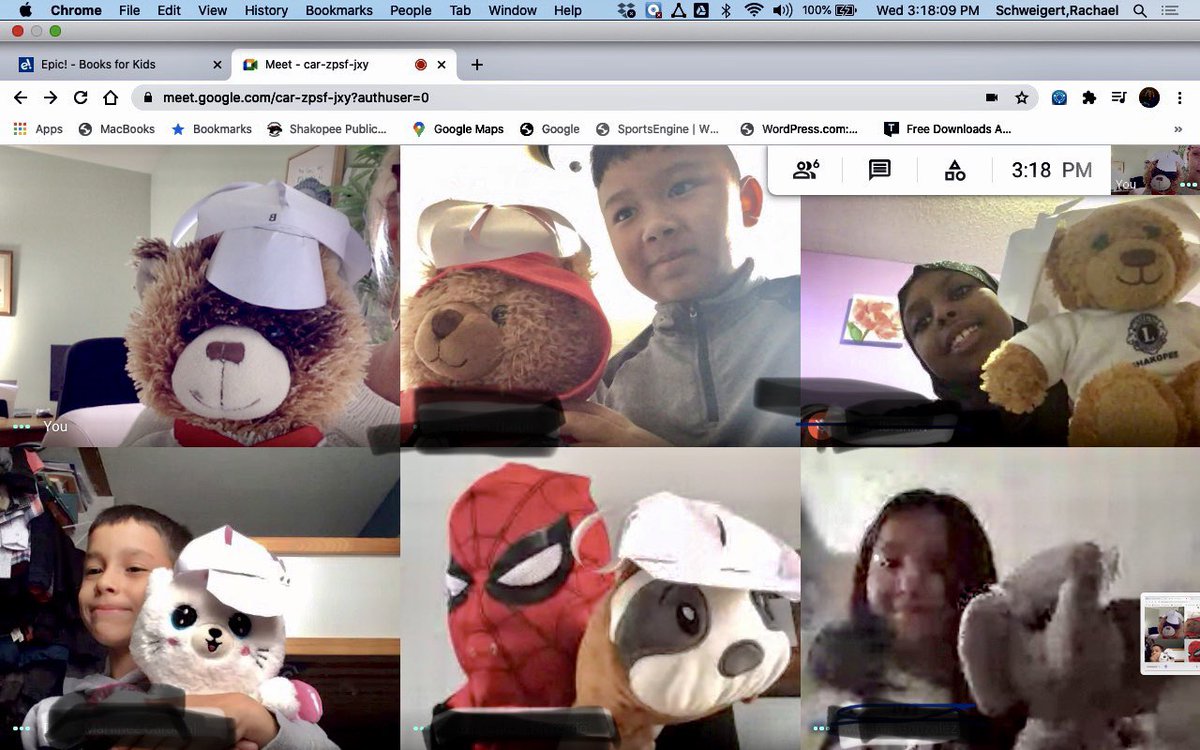 This is how we do Young Scholars virtually! 2020 can’t stop us! We are flexible. We have growth mindsets. We are having FUN learning about Sherlock Holmes! #DetectiveHatsOnStuffies #Googlemeets #Growthmindsets @KevinBjerken @SweeneyElem