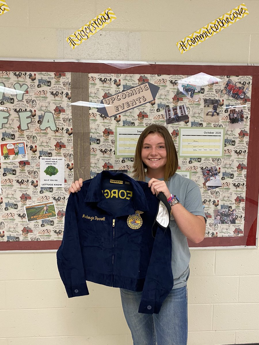 Look who got their snazzy new corduroy jacket today! #tigerag #committothecove #ncssbethebest #giveblue