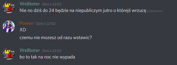 OWebbster's tweet photo. Wiem że późna godzina i nie wypada, ale no. Po prostu WeBBster.
Ogólnie to miał czas na zgłoszenie skargi do 24h a on sobie postanowił wrzucić na niepubliczny. https://t.co/f30ZRzPCFp