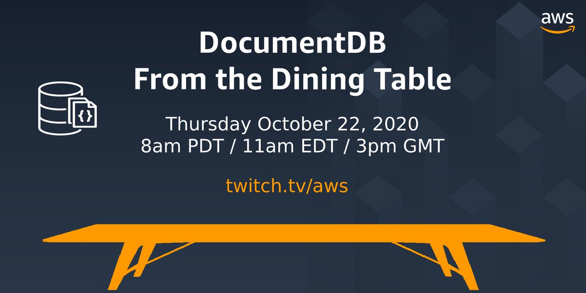 ctindel's tweet image. Join me and @josephidziorek live on twitch.tv/aws tomorrow at 8am PDT / 11am EDT for a great discussion on #AWS #DocumentDB.  We&apos;ll be sharing some cool tips on tricks related Lambda Layers and diving into some interesting support cases so you can avoid common pitfalls!