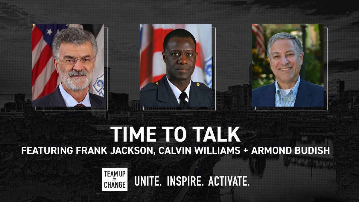 In 24 hrs we'll launch "Time to Talk โ Cleveland Community Leaders" LIVE on Twitter!
Watch as @CityofCleveland's Mayor Jackson, @CLEpolice Chief Calvin Williams and @CuyahogaCounty Executive Armond Budish join us to discuss the declaration that racism is a public health crisis. https://t.co/R3EZpcHd4R