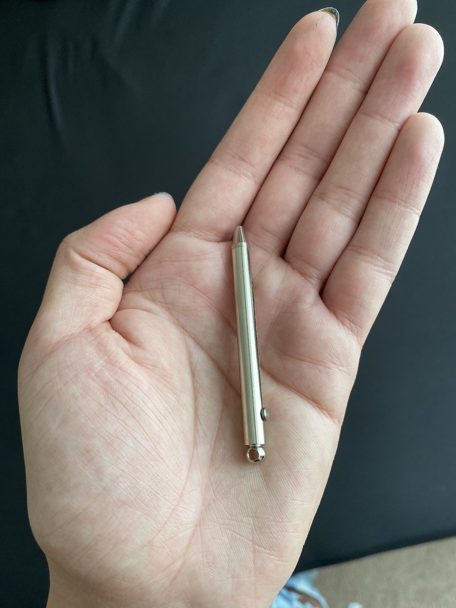Here’s another little gadget that won’t draw attention but will keep it. A titanium telescopic toothpick. It can be carried on a keychain, shoe, or hidden in a bra. The 1 1/2” point can deliver a quick and quite message to any man who crosses the line  https://www.amazon.com/dp/B083WM773Q/ref=cm_sw_r_cp_api_i_DxlKFbG150NZS